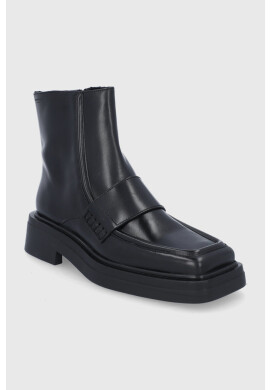 Vagabond Shoemakers Кожени боти дамски в черно с равна подметка - Pepit.bg