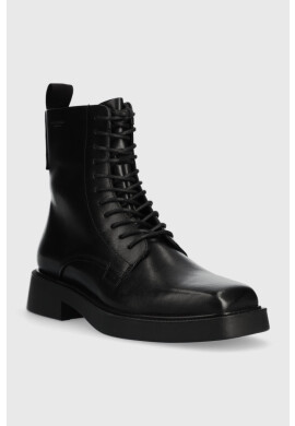 Vagabond Shoemakers Кожени боти Jillian в черно с висок ток - Pepit.bg