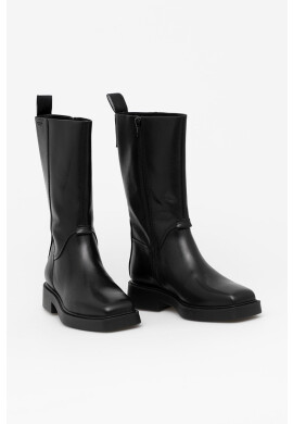 Vagabond Shoemakers Кожени боти Jillian в черно с равна подметка - Pepit.bg