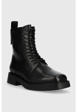 Vagabond Shoemakers Кожени боти Jillian в черно с равна подметка - Pepit.bg