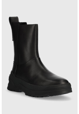 Vagabond Shoemakers Кожени боти Maxime в черно с платформа с лека изолация - Pepit.bg