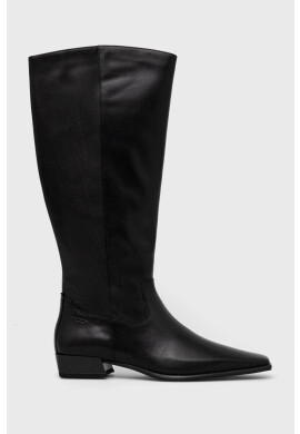 Vagabond Shoemakers Кожени ботуши Nella в черно с равна подметка - Pepit.bg