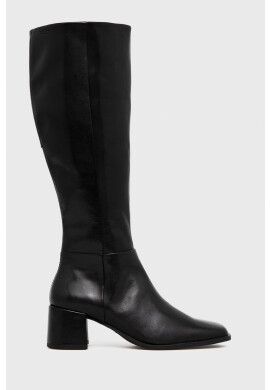 Vagabond Shoemakers Кожени ботуши Stina дамски в черно с висок ток - Pepit.bg
