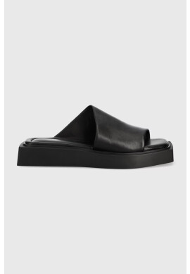 Vagabond Shoemakers Кожени чехли Evy в черно с платформа - Pepit.bg