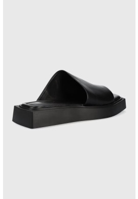 Vagabond Shoemakers Кожени чехли Evy в черно с платформа - Pepit.bg