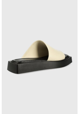 Vagabond Shoemakers Кожени чехли Evy в бежово с платформа - Pepit.bg