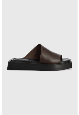 Vagabond Shoemakers Кожени чехли Evy в кафяво с платформа - Pepit.bg