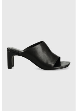 Vagabond Shoemakers Кожени чехли Luisa в черно с висок ток - Pepit.bg