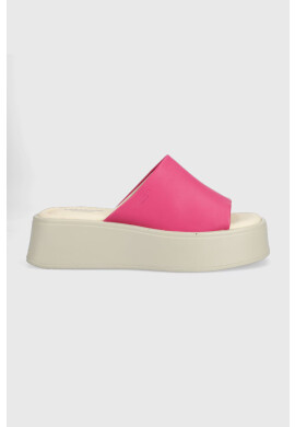 Vagabond Shoemakers Кожени чехли Courtney в лилаво с платформа - Pepit.bg
