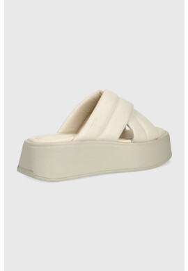 Vagabond Shoemakers Кожени чехли Courtney в бежово с платформа - Pepit.bg