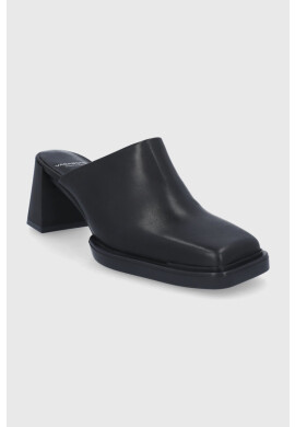 Vagabond Shoemakers Кожени чехли Edwina дамски в черно с висок ток - Pepit.bg
