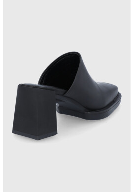 Vagabond Shoemakers Кожени чехли Edwina дамски в черно с висок ток - Pepit.bg