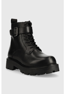 Vagabond Shoemakers Кожени кубинки Cosmo 2.0 в черно с равна подметка с изолация - Pepit.bg