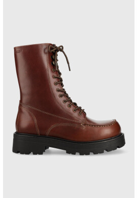 Vagabond Shoemakers Кожени кубинки Cosmo 2.0 в бордо с равна подметка - Pepit.bg