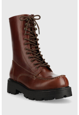 Vagabond Shoemakers Кожени кубинки Cosmo 2.0 в бордо с равна подметка - Pepit.bg