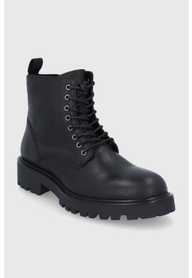 Vagabond Shoemakers Кожени кубинки Kenova в черно с равна подметка с изолация - Pepit.bg