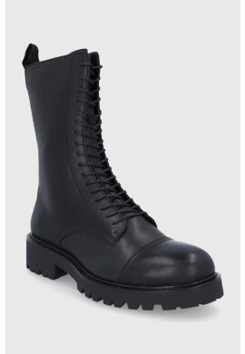 Vagabond Shoemakers Кожени кубинки дамски в черно с платформа - Pepit.bg