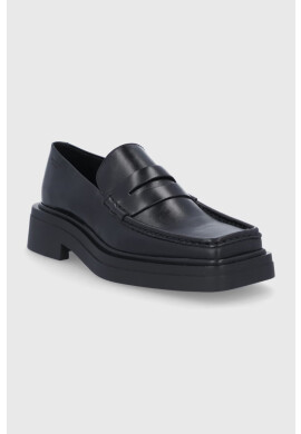 Vagabond Shoemakers Кожени мокасини Eyra дамски в черно с платформа - Pepit.bg