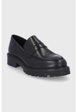 Vagabond Shoemakers Кожени мокасини Kenova дамски в черно с платформа - Pepit.bg