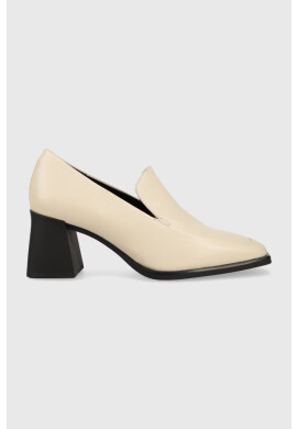 Vagabond Shoemakers Кожени обувки с дебел ток HEDDA в бежово с висок ток 5503.001.02 - Pepit.bg