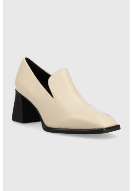 Vagabond Shoemakers Кожени обувки с дебел ток HEDDA в бежово с висок ток 5503.001.02 - Pepit.bg