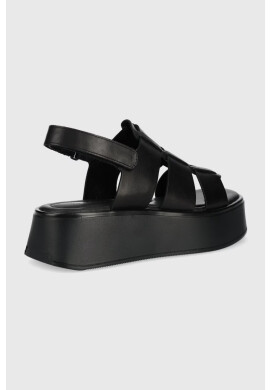 Vagabond Shoemakers Кожени сандали Courtney в черно с платформа - Pepit.bg