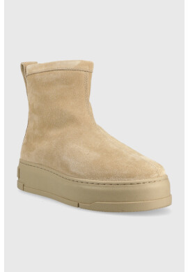 Vagabond Shoemakers Велурени боти Judy в бежово с платформа с изолация - Pepit.bg