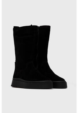 Vagabond Shoemakers Велурени боти Stacy в черно с платформа с изолация - Pepit.bg