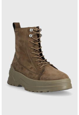 Vagabond Shoemakers Велурени кубинки Maxime в зелено с платформа с изолация - Pepit.bg