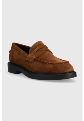 Vagabond Shoemakers Велурени мокасини Alex W в кафяво с равна подметка - Pepit.bg