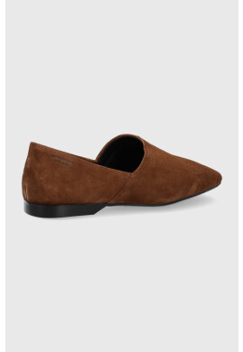 Vagabond Shoemakers Велурени мокасини Delia в кафяво с равна подметка - Pepit.bg