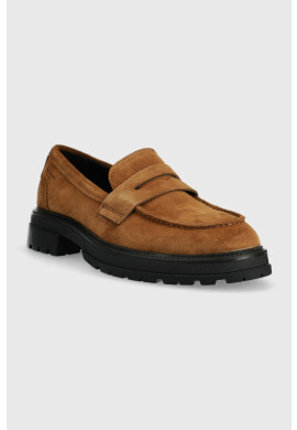 Vagabond Shoemakers Велурени мокасини Johnny 2.0 в кафяво - Pepit.bg
