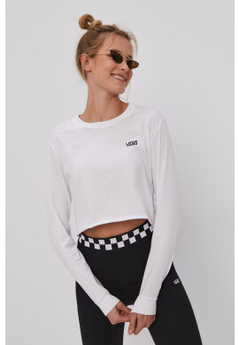 Vans Блуза с дълги ръкави дамска в бяло - Pepit.bg