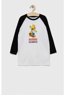 Vans Детска блуза с дълги ръкави x Haribo в бяло с десен - Pepit.bg