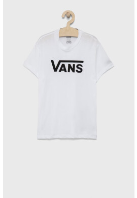 Vans Детска памучна тениска в бяло - Pepit.bg