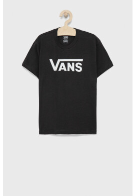 Vans Детска памучна тениска в черно - Pepit.bg