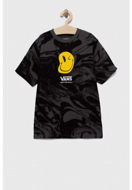 Vans Детска памучна тениска MARBLE SS Black - Pepit.bg