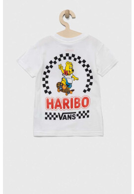 Vans Детска памучна тениска x Haribo в бяло с принт - Pepit.bg