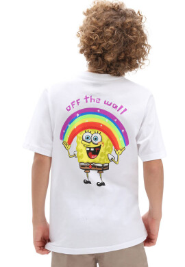 Vans Детска тениска x Spongebob в бяло с принт - Pepit.bg