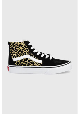 Vans Детски кожени кецове в черно - Pepit.bg