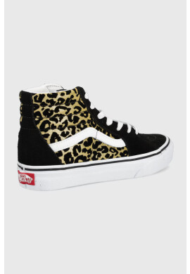 Vans Детски кожени кецове в черно - Pepit.bg
