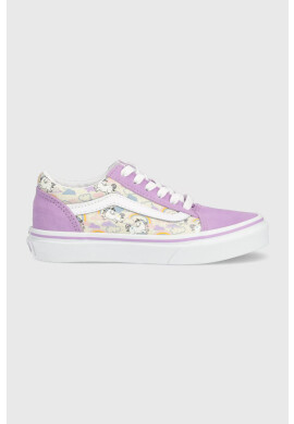 Vans Детски ниски кецове в лилаво - Pepit.bg