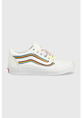 Vans Детски ниски кецове в бяло - Pepit.bg