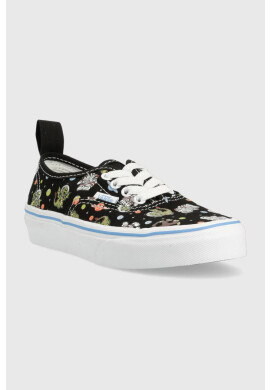 Vans Детски ниски кецове UY Authentic Elastic GLOW BLKBU в черно - Pepit.bg