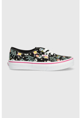 Vans Детски ниски кецове UY Authentic FLRL BLACK в черно - Pepit.bg