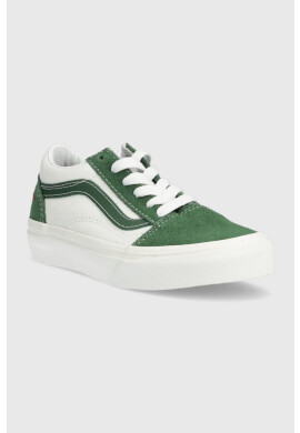 Vans Детски ниски кецове UY Old Skool BLACK В зелено - Pepit.bg
