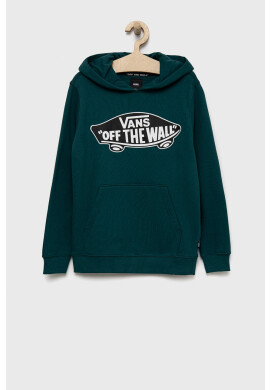 Vans Детски суичър в зелено с принт - Pepit.bg