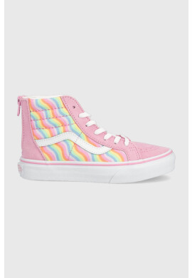 Vans Детски високи кецове в розово - Pepit.bg