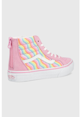 Vans Детски високи кецове в розово - Pepit.bg