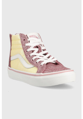 Vans Детски високи кецове в розово - Pepit.bg